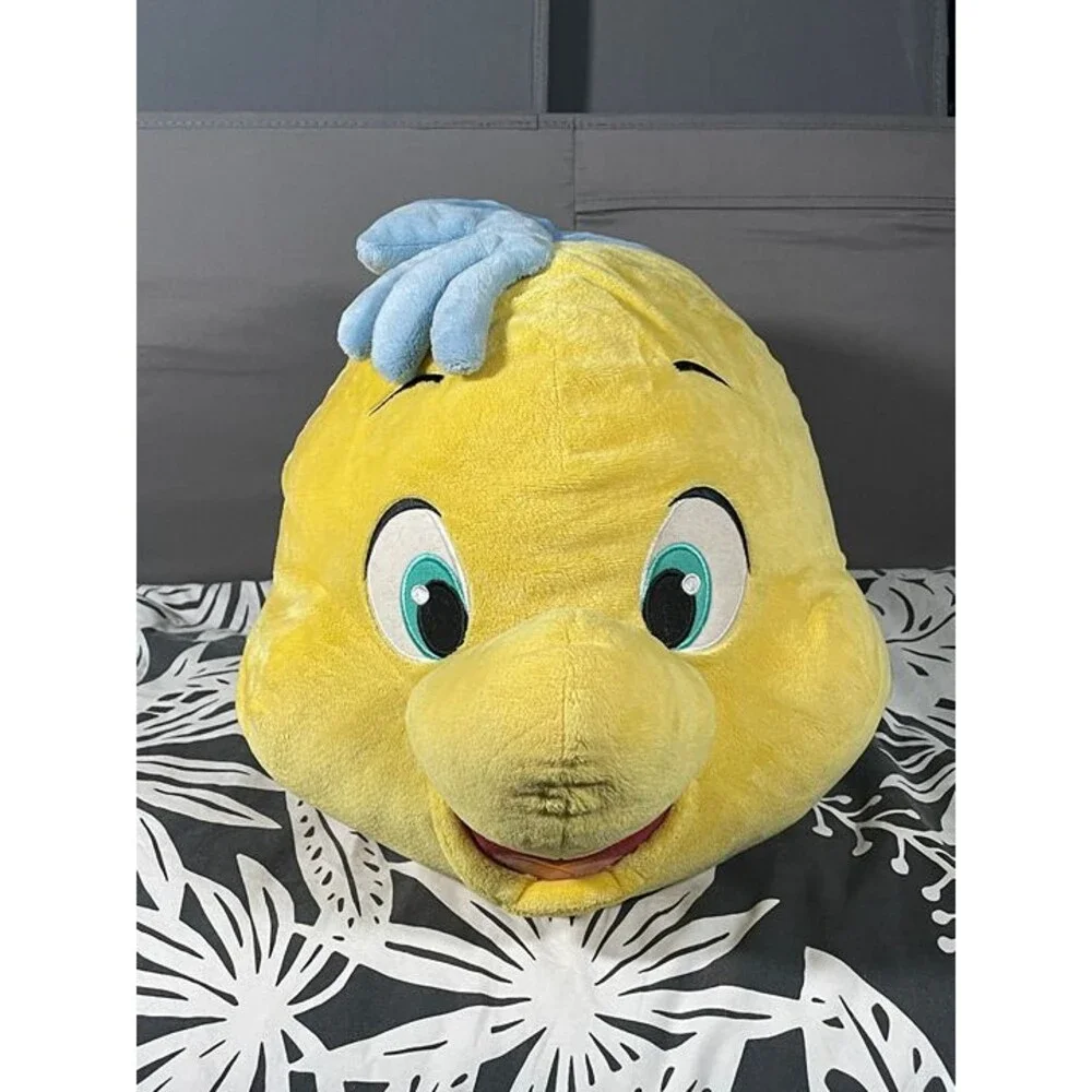 Disney Store The Little Mermaid Flounder Yellow Plush Stuffed Animal Toy